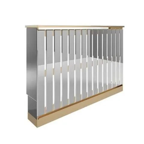 BOXED SOPHIA REGULAR MIRRORED RADIATOR COVER WITH GOLD DETAIL