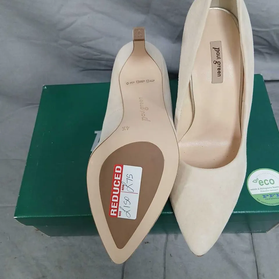 PAUL GREEN BEIGE SUEDE HIGH HEELS – UK 4.5 (EU 37)