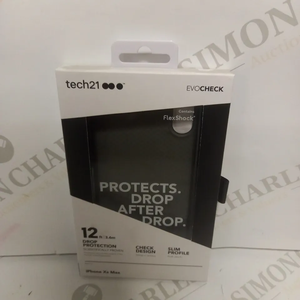 APPROXIMATELY 79 BRAND NEW BOXED TECH 21 EVOCHECK DROP PROTECTION IPHONE XS MAX BLACK