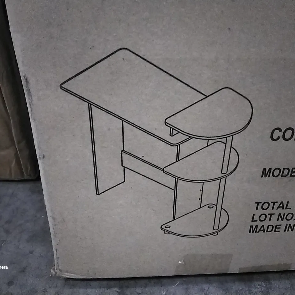 BOXED ELEONORE COMPUTER DESK FRENCH OAK GREY 