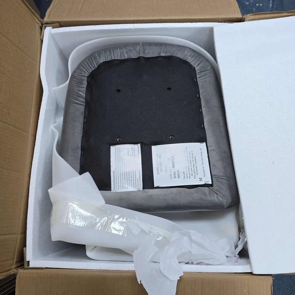 MARLOW PAIR OF DINING CHAIRS - GREY/BLACK 