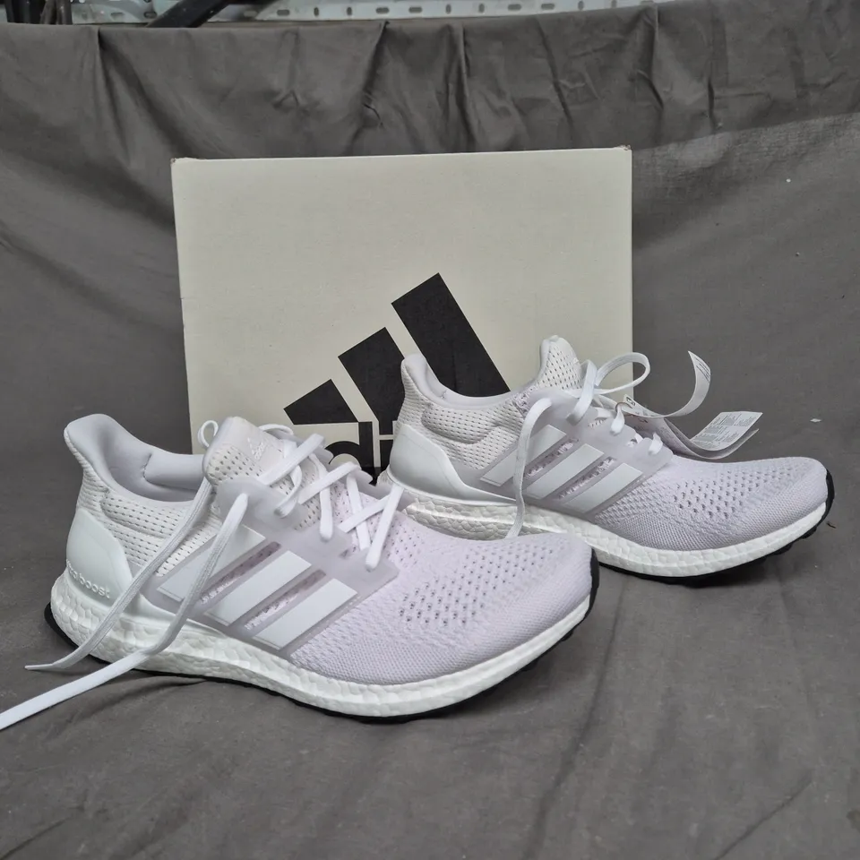 BOXED PAIR OF ADIDAS ULTRABOOST 1.0 WHITE UK 11