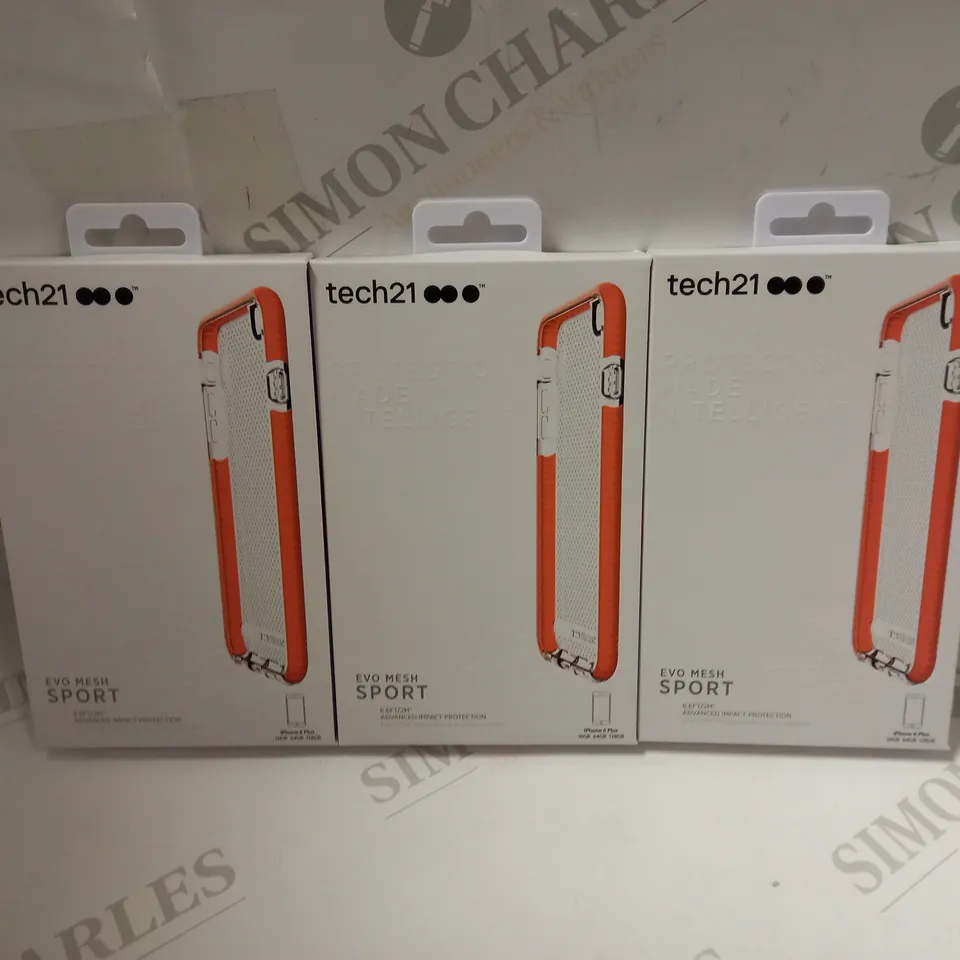 LOT OF APPROXIMATELY 20 TECH21 IPHONE 6 PLUS EVO MESH SPORT PHONE CASES  