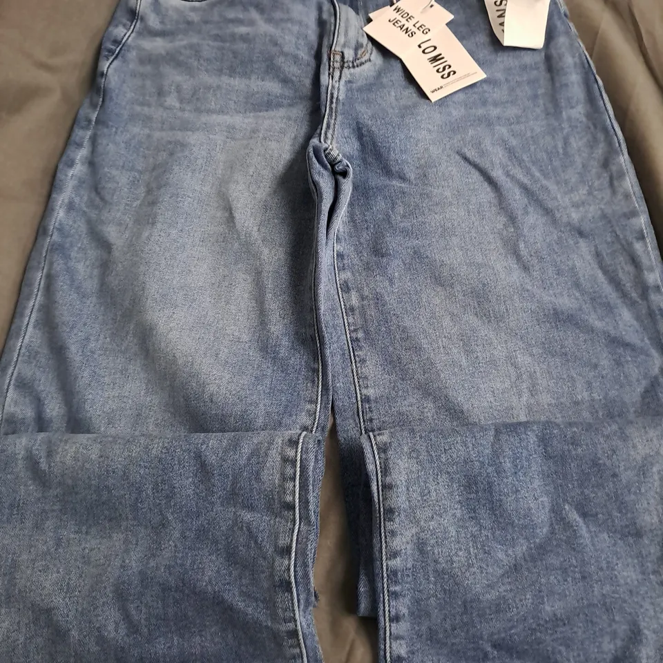 HELLO MISS WIDE LEG JEANS, BLUE - SIZE 12 