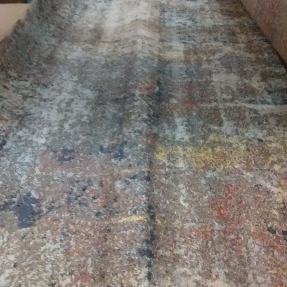 SALMON FLATWEAVE BROWN BLUE RUG - 160 X 220CM