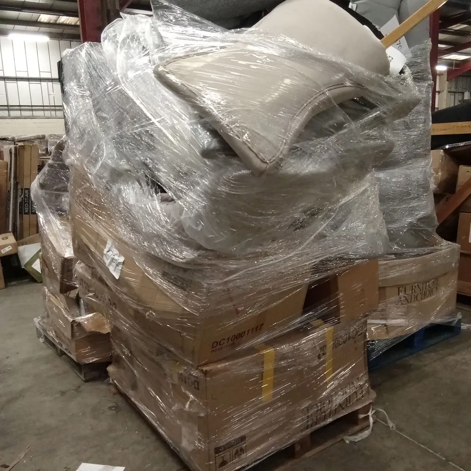 PALLET OF ASSORTED DESIGNER CHAIR PARTS AND PIECES 