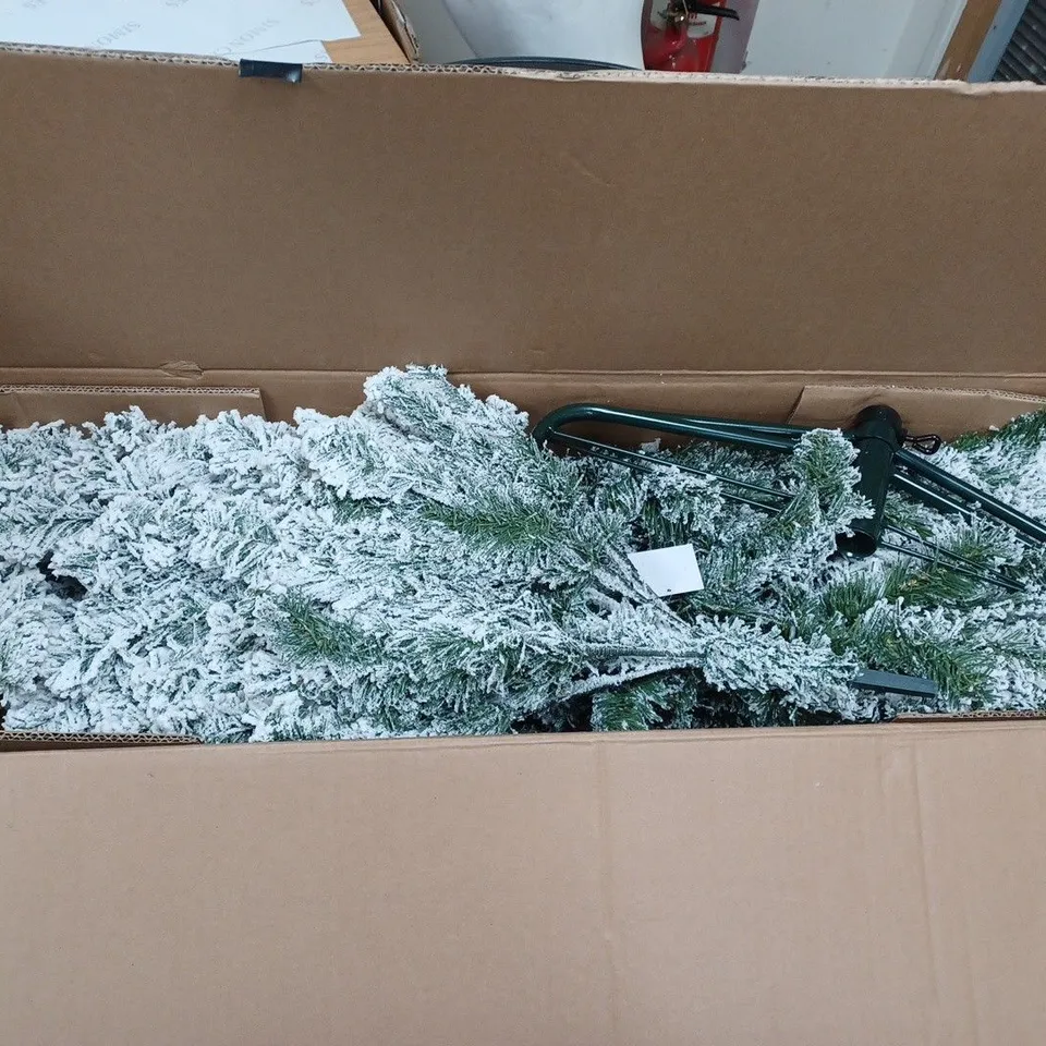 BOXED FLOCKED 6FT EMPEROR TREE - COLLECTION ONLY  RRP £109.99