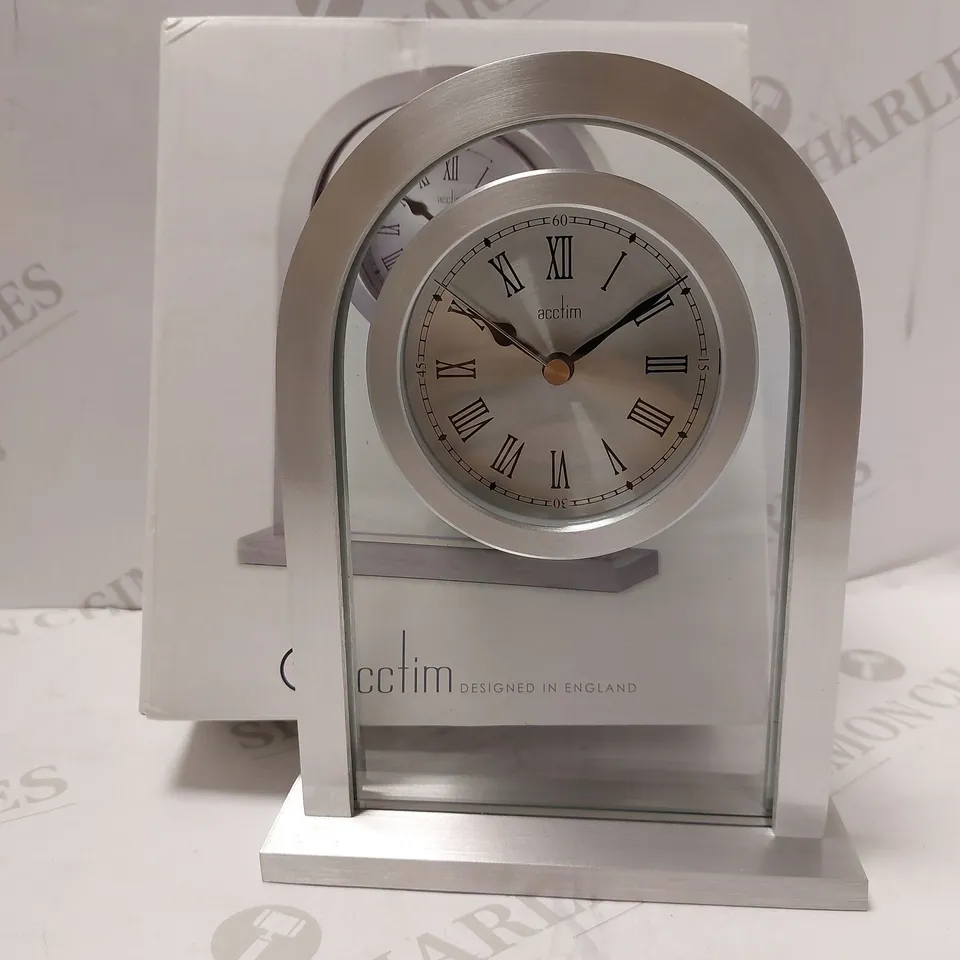 ACCTIM BATHGATE SILVER MANTEL CLOCK