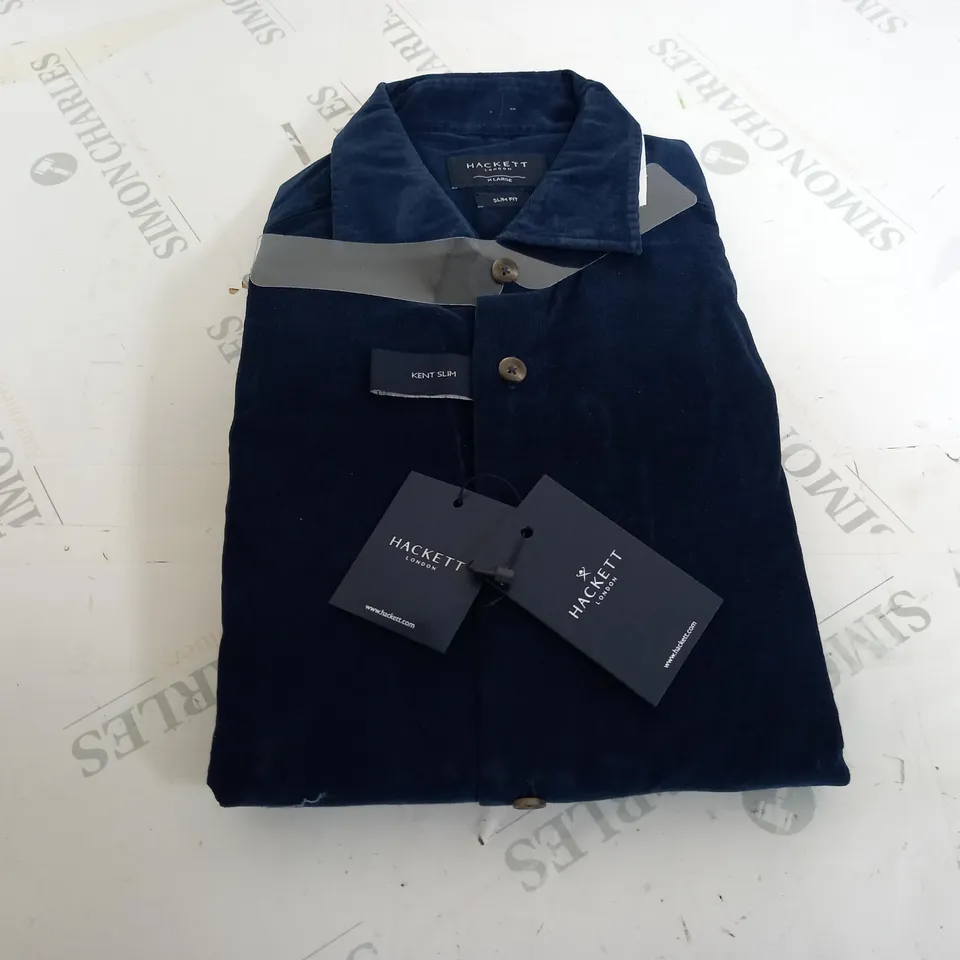 HACKETT KENT SLIM SHIRT IN NAVY - XLARGE