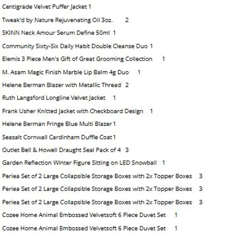 PALLET OF APPROXIMATELY 46 ITEMS OF ASSORTED HOMEWARE AND ACCESSORIES TO INCLUDE;