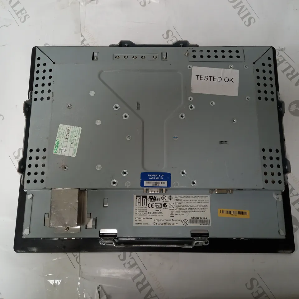 ELO TOUCHSYSTEMS 15" TOUCHSCREEN MONITOR ET1537L