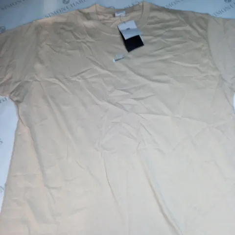 NIKE LOGO CASUAL T-SHIRT IN BIEGE SIZE XL