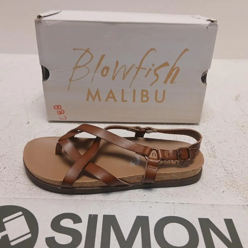 BLOWFISH MALIBU LUSTER SANDAL – BROWN LEATHER, UK 7
