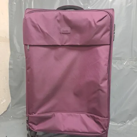 ROCK PARIS 8 WHEEL SOFTSHELL LIGHTWEIGHT LARGE SUITCASE WITH LOCK -PURPLE