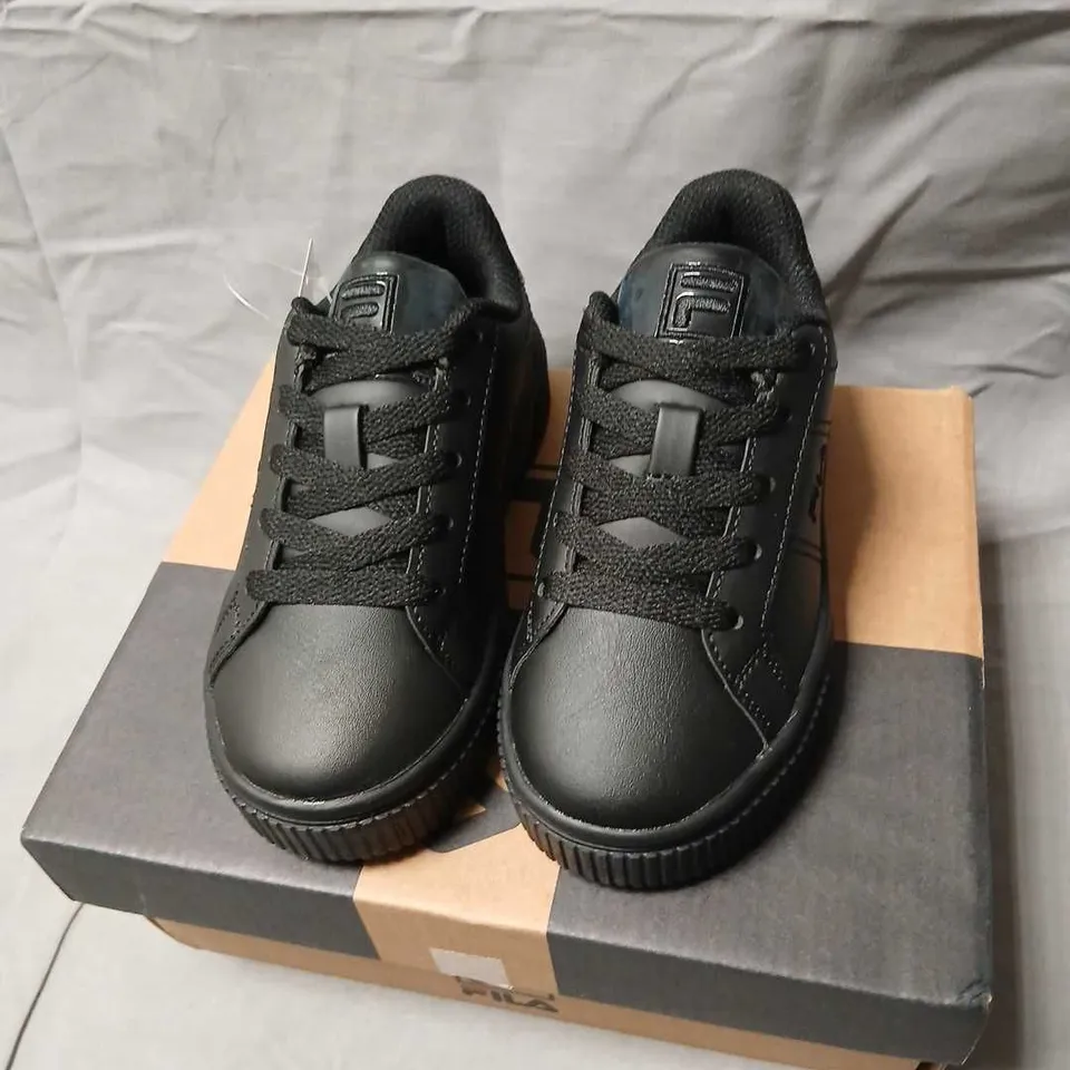 FILA PANACHE KIDS' SNEAKERS – BLACK/BLACK, SIZE 10 CH