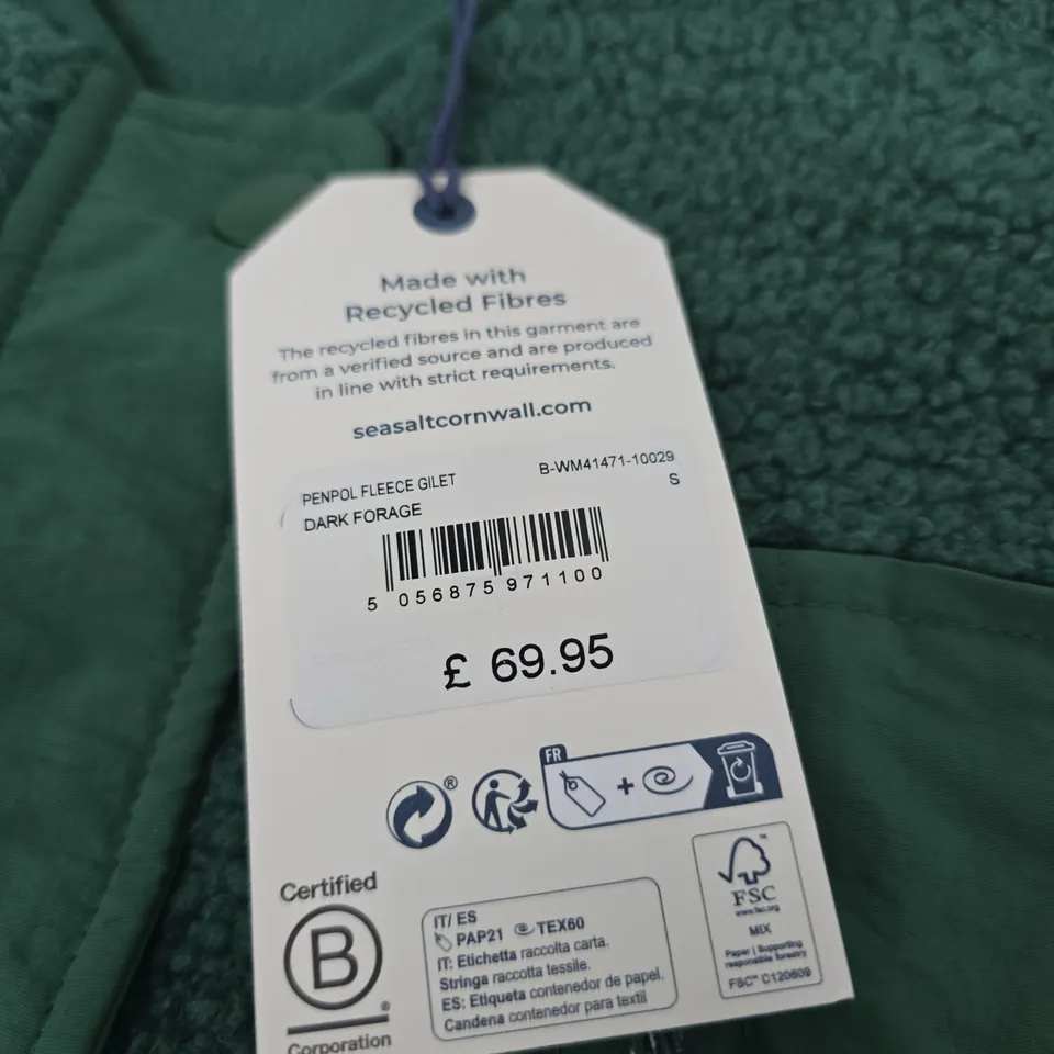 SEASALT CORNWALL PENPOL FLEECE GILET – DARK FORAGE (WOMEN)