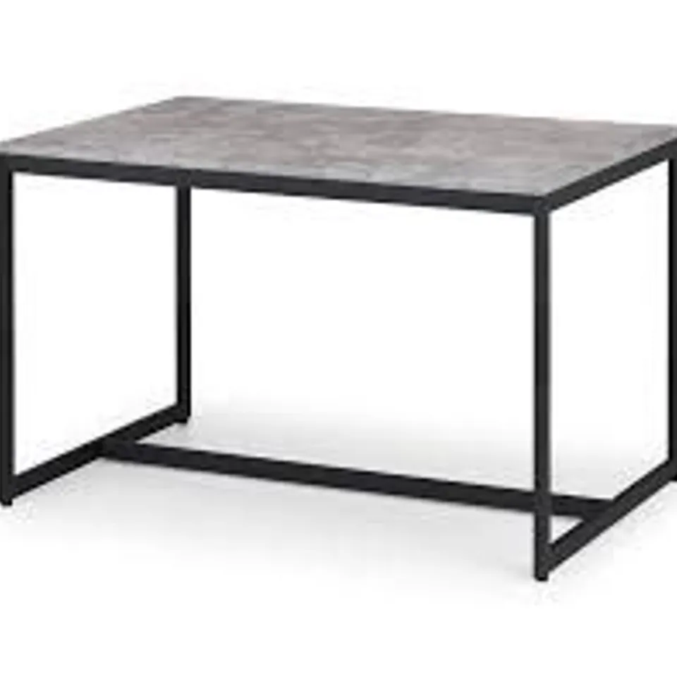 BOXED JULIAN BOWEN STATEN DINING TABLE - BLACK/CONCRETE EFFECT (1 BOX)