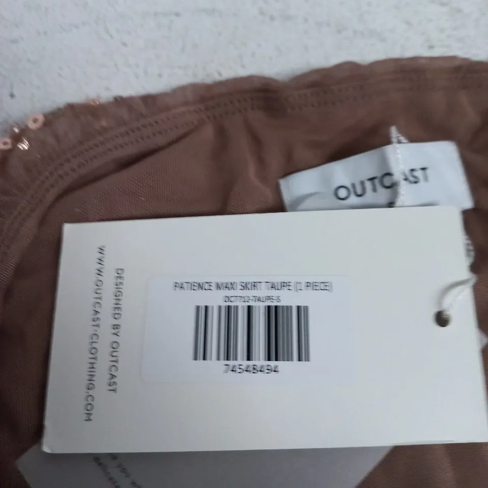 OUTCAST TAUPE MAXI SKIRT – UK SIZE S