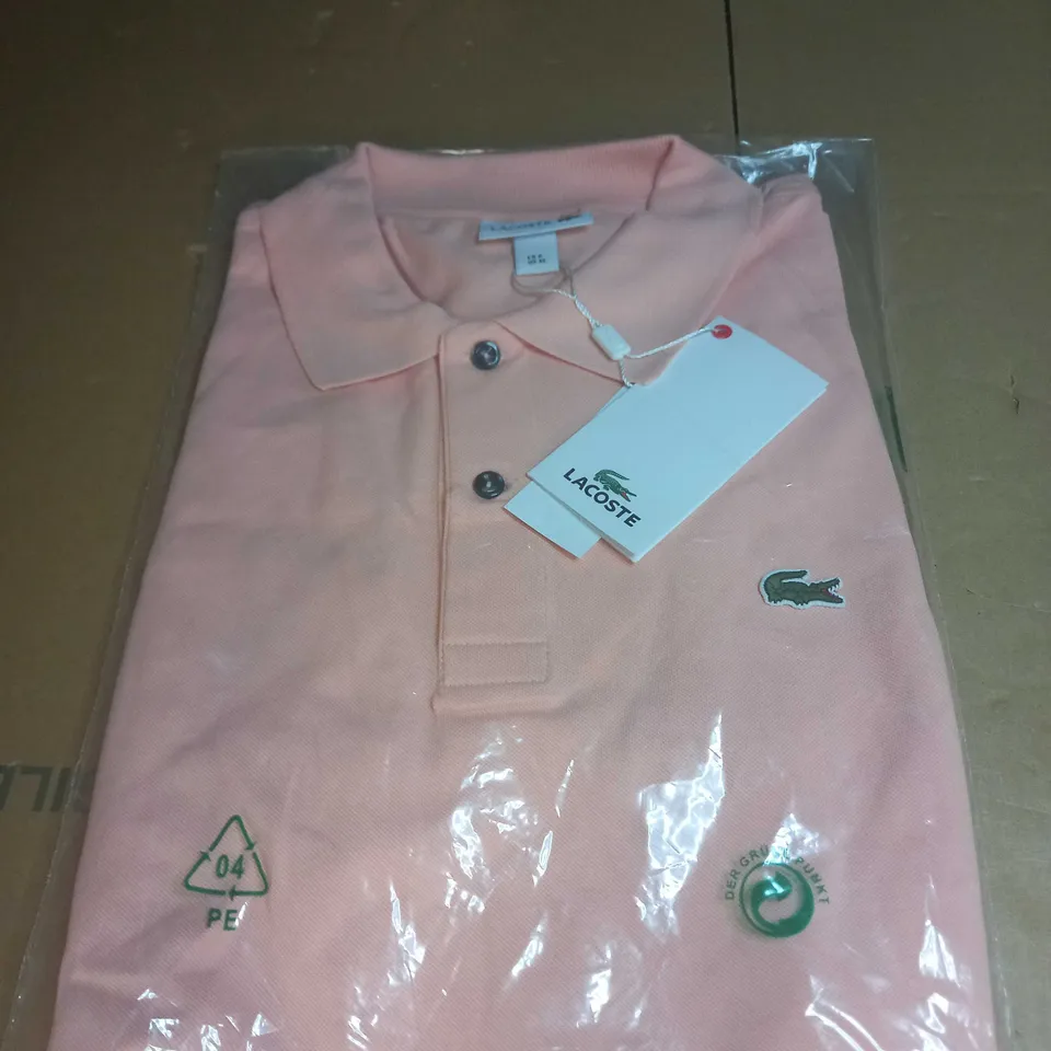 LACOSTE POLO SHIRT IN PINK SIZE XL