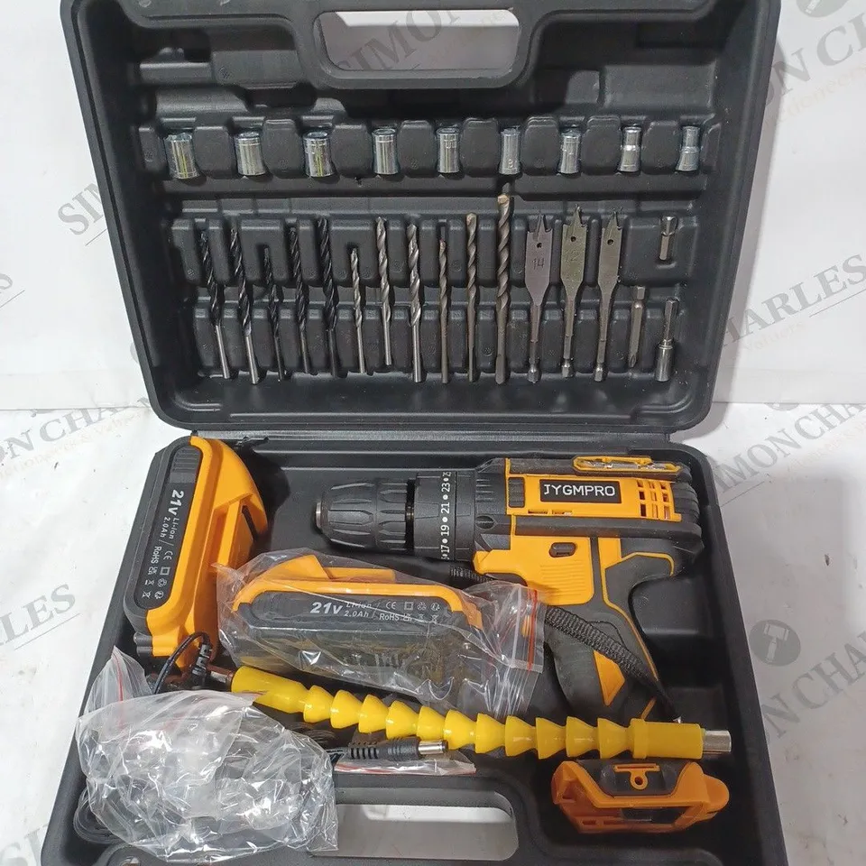 BOXED JYGMPRO 21V CORDLESS DRILL DRIVER KIT