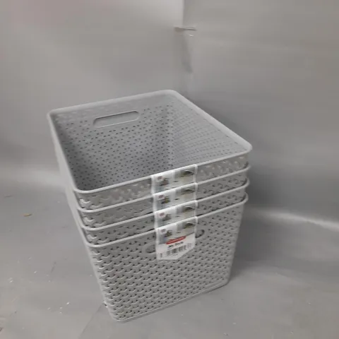 SET OF 4 STORAGE BASKETS 