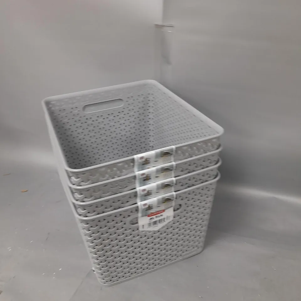 SET OF 4 STORAGE BASKETS 