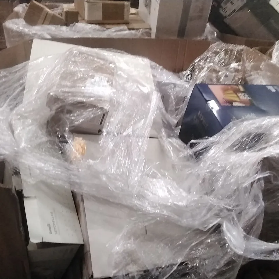 PALLET CONTAINING A VERY LARGE QUANTITY OF ASSORTED DESIGNER LIGHTING PRODUCTS INCLUDING:GRACIE FLOOR LAMP,SOPHIE ROBINSON TABLE LAMP,WALL LIGHT