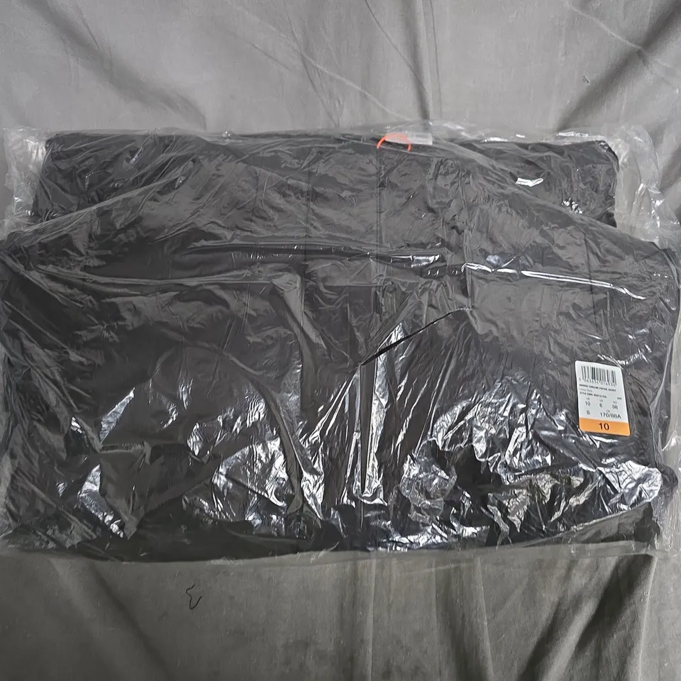 BAGGED SUPERDRY HOODED LONGLINE PUFFER JACKET IN BLACK - UK 10