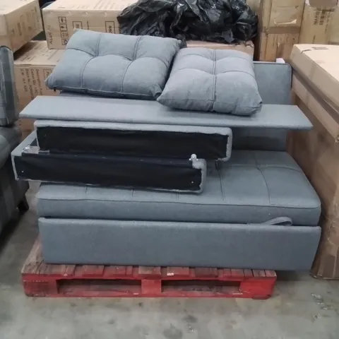 HUDSON 2 SEATER FABRIC SOFA BED - GREY 