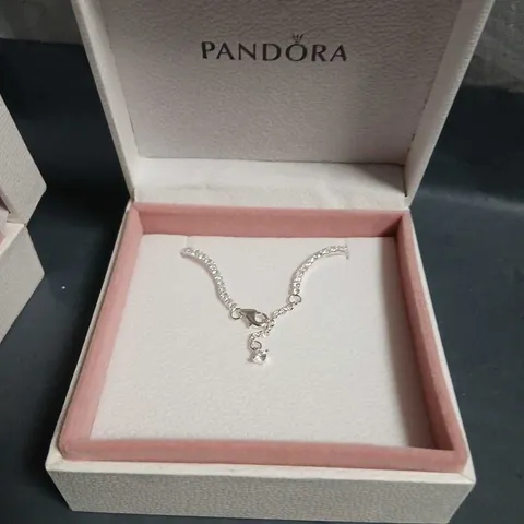 PANDORA SILVER NECKLACE WITH CHARM – BOXED