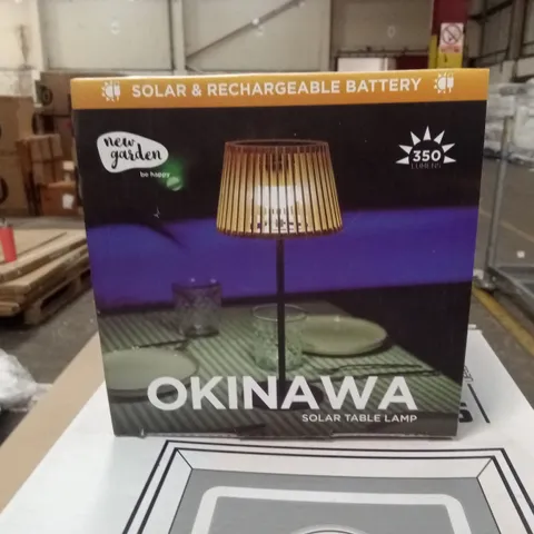 BOXED NEW GARDEN OKINAWA SOLAR TABLE LAMP