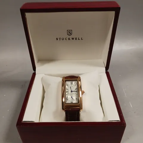 LADIES STOCKWELL WATCH – TEXTURED DIAL WITH SUB DIAL MINUTE HAND – LEATHER STRAP