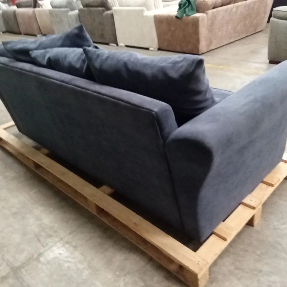 DURY FABRIC 3 SEATER SCATTER BACK SOFA - BLUE RRP £499