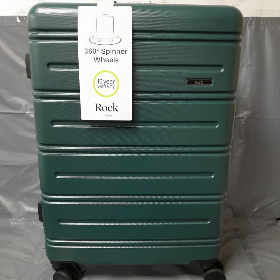 ROCK LUGGAGE LISBON MEDIUM SUITCASE GREEN - COLLECTION ONLY