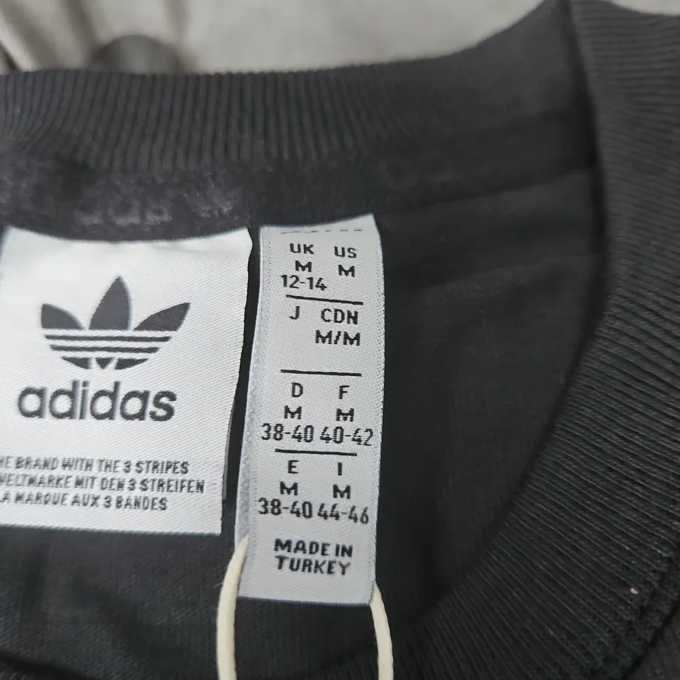 ADIDAS BLACK SWEATSHIRT, UK 12-14 (US M) – MADE IN TURKEY