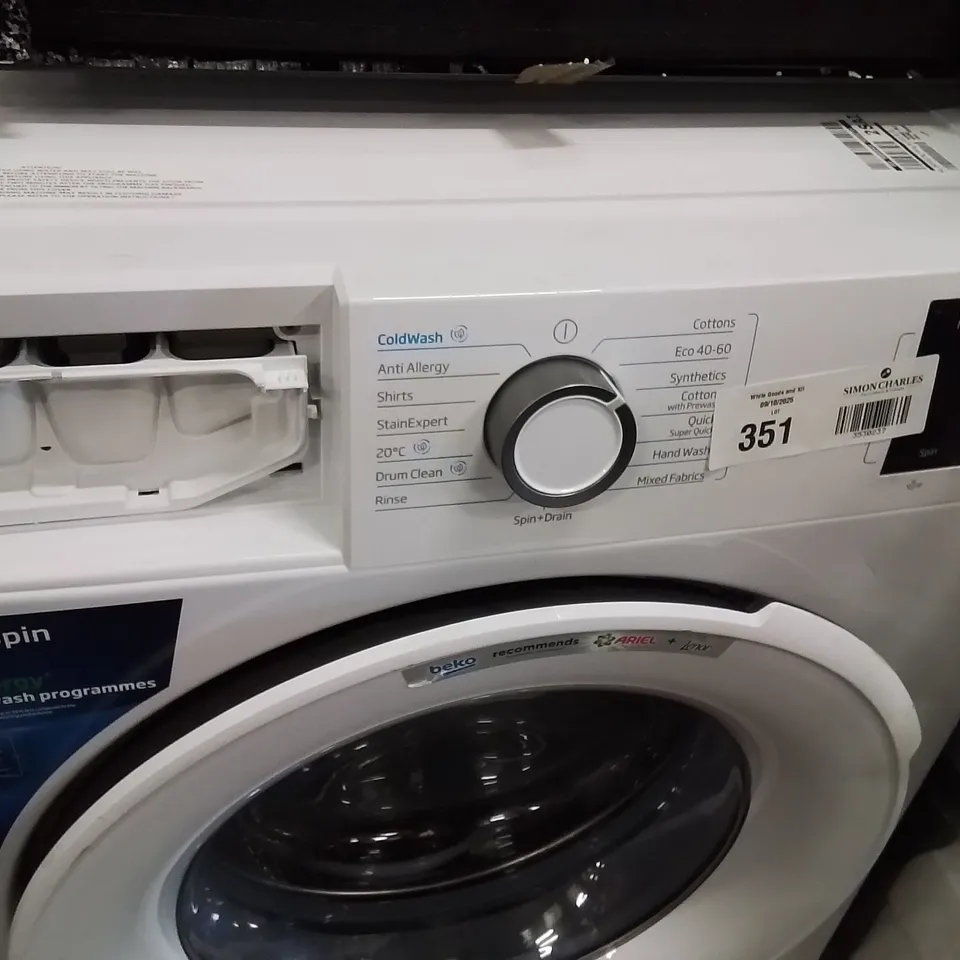 BOXED BEKO B3W31041W 10KG WASH, 1400 SPIN WASHING MACHINE - WHITE - A RATED