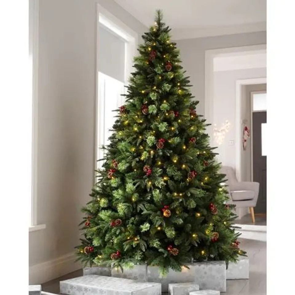 BOXED LIGHTED ARTIFICIAL CHRISTMAS TREE