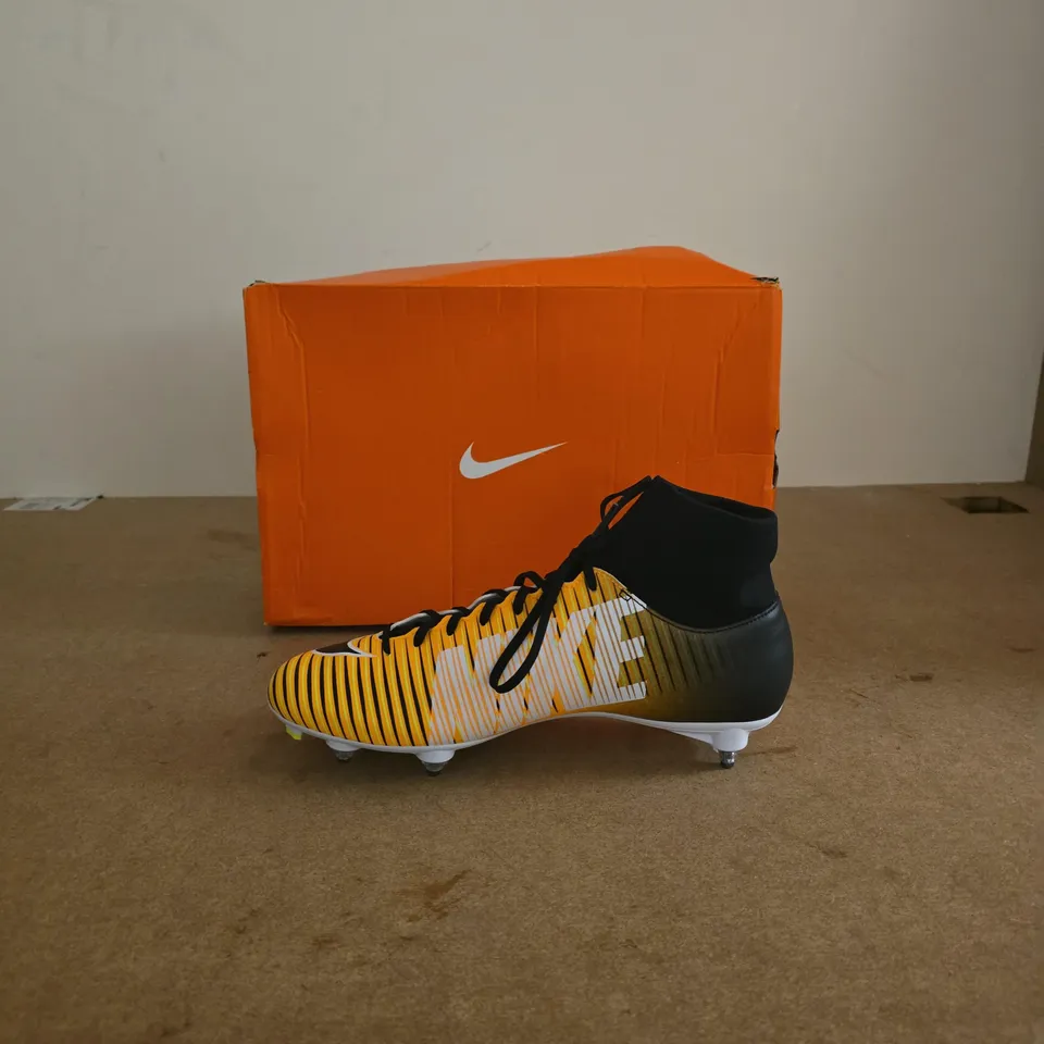 NIKE MERCURIAL FOOTBALL BOOTS – YELLOW/BLACK STRIPE UK 8