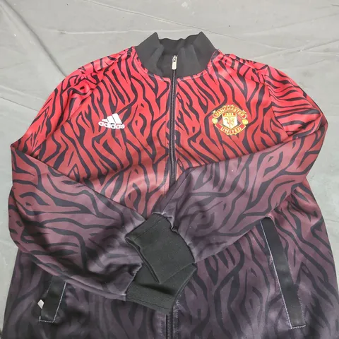 ADIDAS MANCHESTER UNITED ZIP-UP FOOTBALL JACKET – S