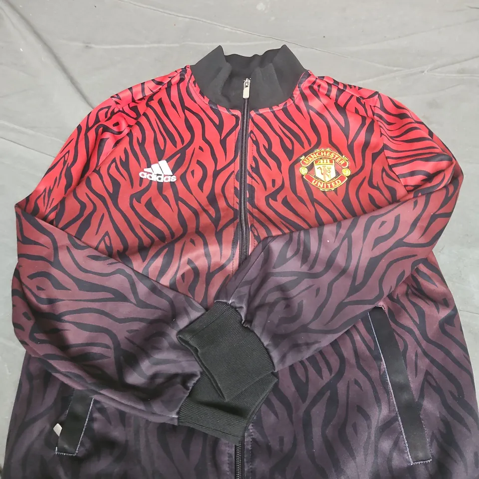 ADIDAS MANCHESTER UNITED ZIP-UP FOOTBALL JACKET – S