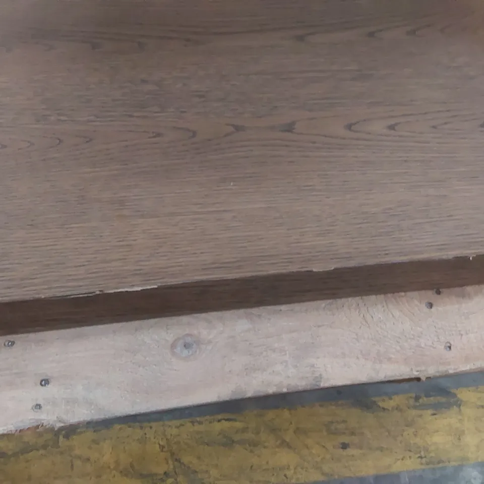 DESIGNER SOLID WOOD DINING TABLE - MISSING SCREWS (2 ITEMS)