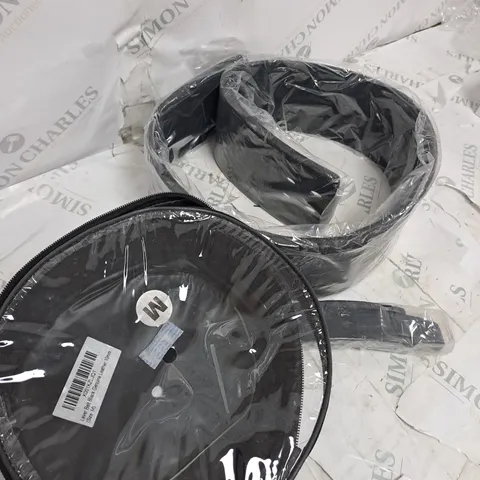 PACKAGED GENUINE LEATHER WEIGHT LIFTING BELT - SIZE MEDIUM
