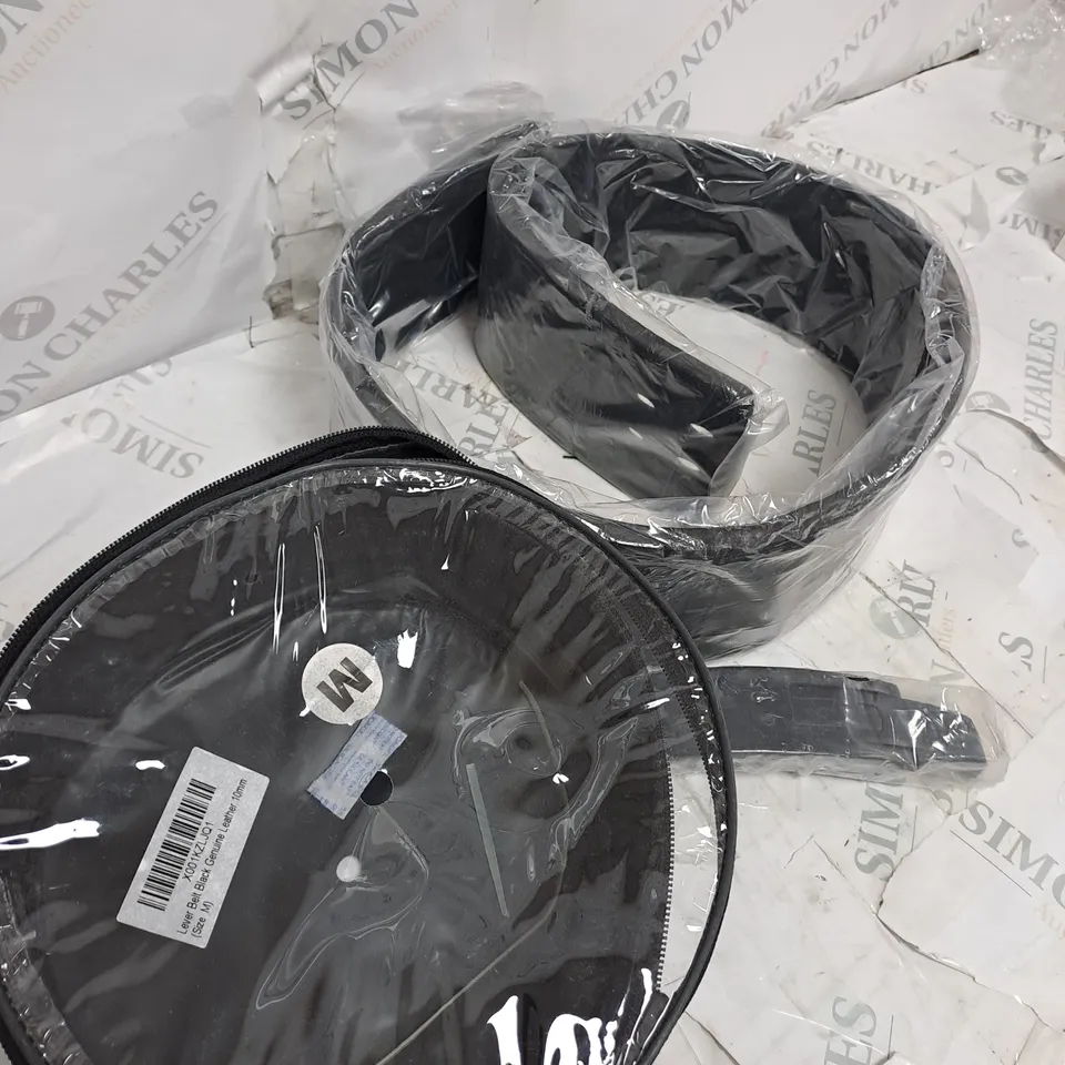 PACKAGED GENUINE LEATHER WEIGHT LIFTING BELT - SIZE MEDIUM