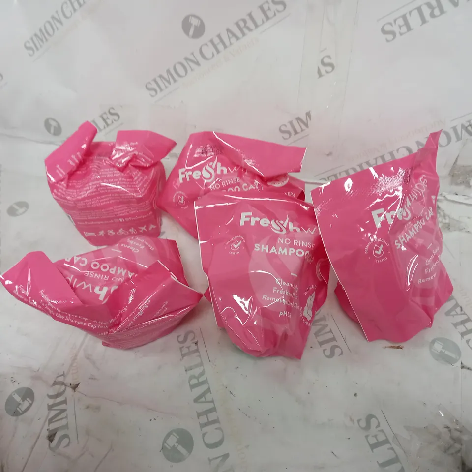 5 FRESHWIPES NO RINSE SHAMPOO SETS 