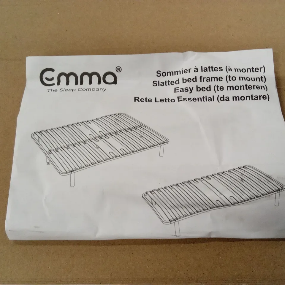 BOXED EMMA SLATTED FRAME BED - 120 x 190cm SMALL DOUBLE