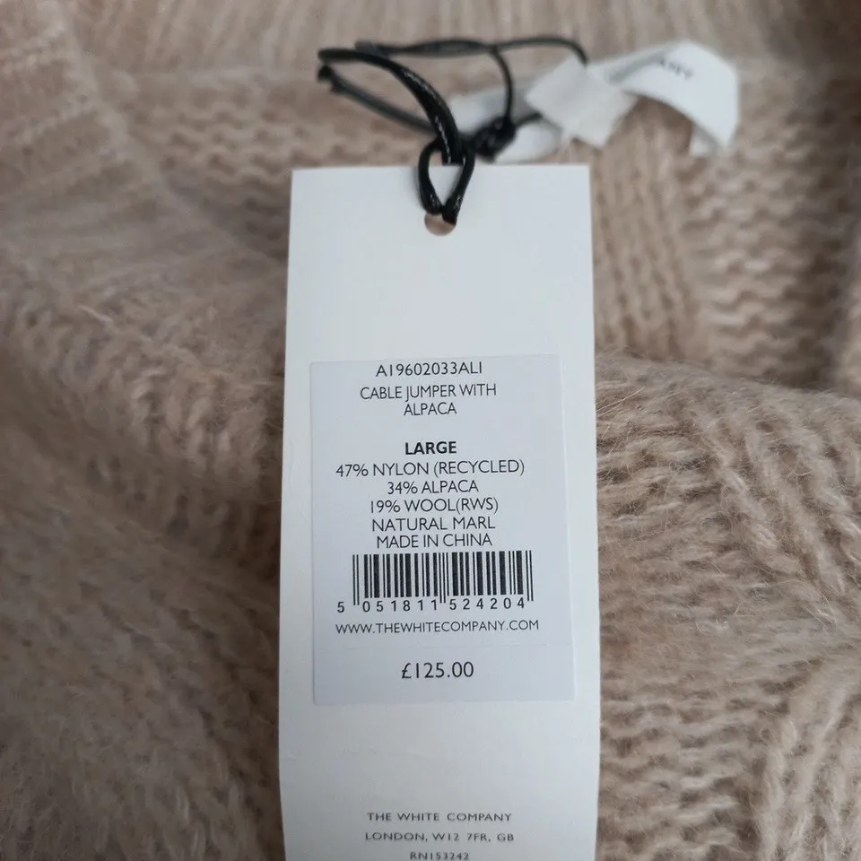 THE WHITE COMPANY KNITWEAR – BEIGE ALPACA WOOL BLEND, UK L