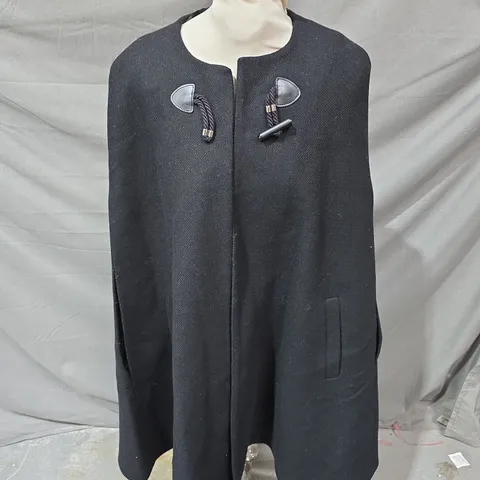 ZARA MANTECO BLACK COAT WITH TOGGLE CLOSURES – MADE IN MOROCCO (MEN'S)