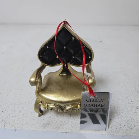 BOXED GISELA GRAHAM LONDON DECORATIVE BRASS ORNAMENT CHAIR