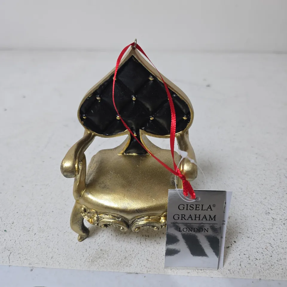 BOXED GISELA GRAHAM LONDON DECORATIVE BRASS ORNAMENT CHAIR