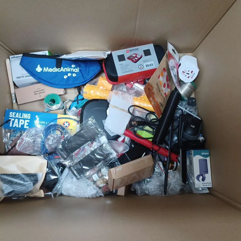 APPROXIMATELY 20 HOUSEHOLD AND ELECTRICAL ITEMS TO INCLUDE DISHWASHER POWDER AND A WINDOW SCREEN